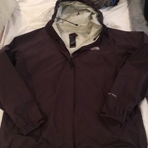 Plum North Face rain windbreaker